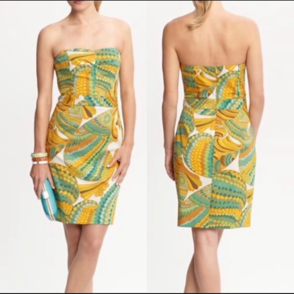 Banana Republic x Trina Turk strapless dress